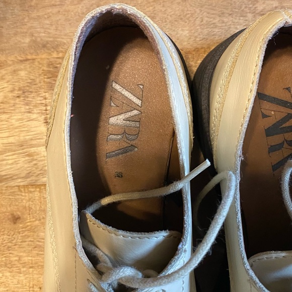 Zara Lug Sole Platform Oxfords, sz 38 (8 or 8.5) - Picture 3 of 4